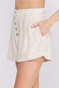 Leslie Linen Pleated Set