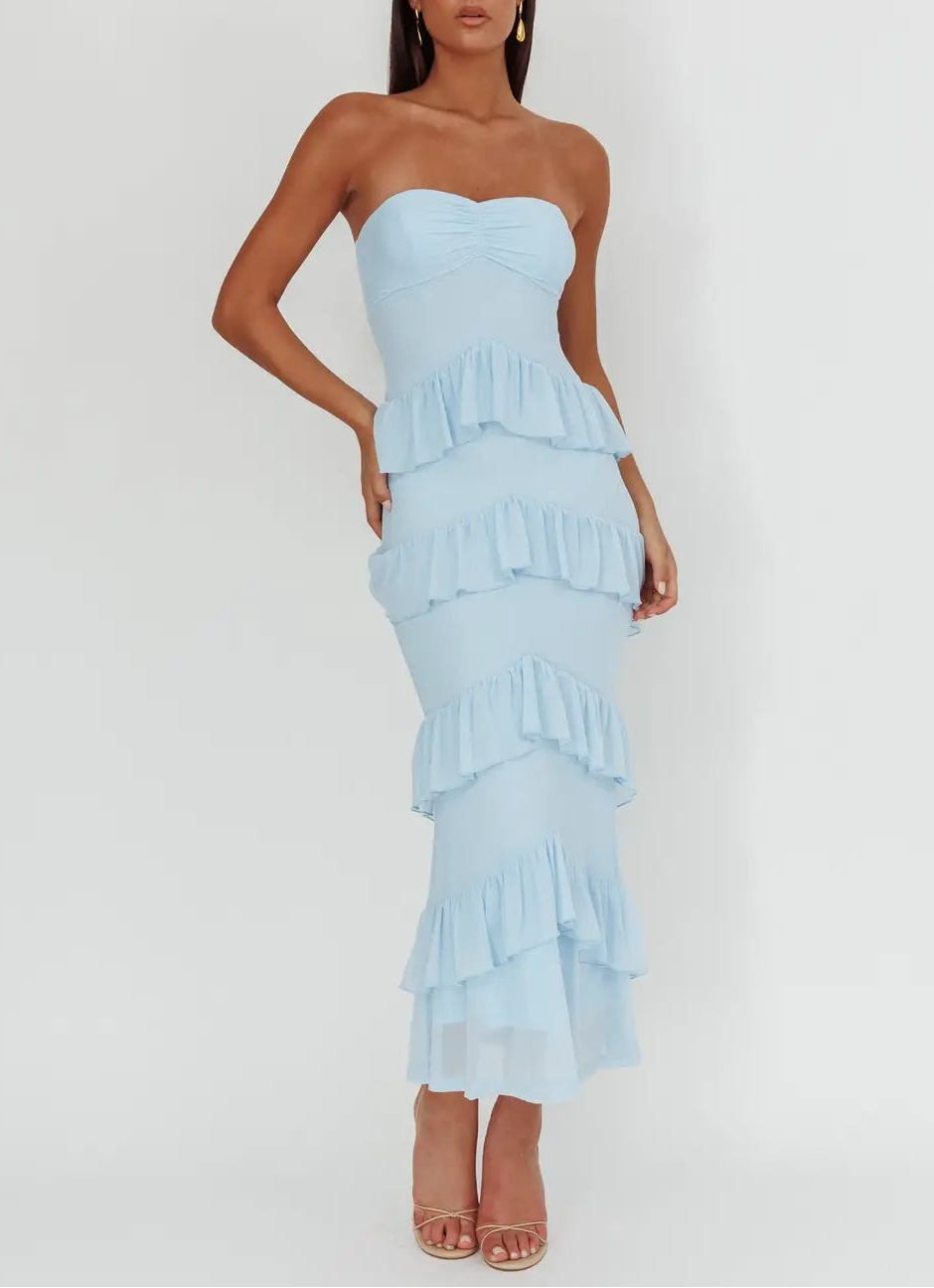 Skyfall Ruffle Maxi Dress