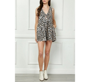 Lana Leopard Denim Romper