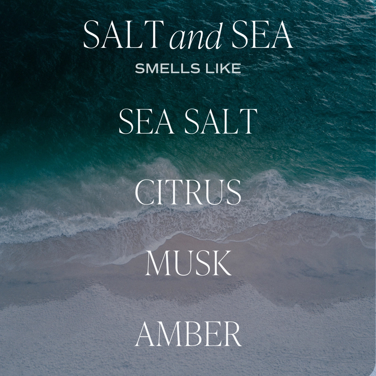 Salt and Sea 12oz Clear Jar Candle