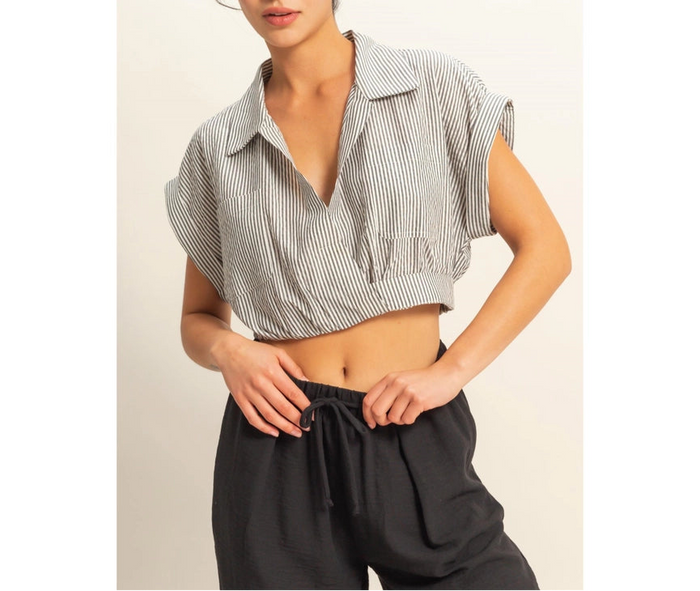 Serinity Stripped Crop Top