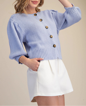 Sweet Bloom Sweater Top Blue