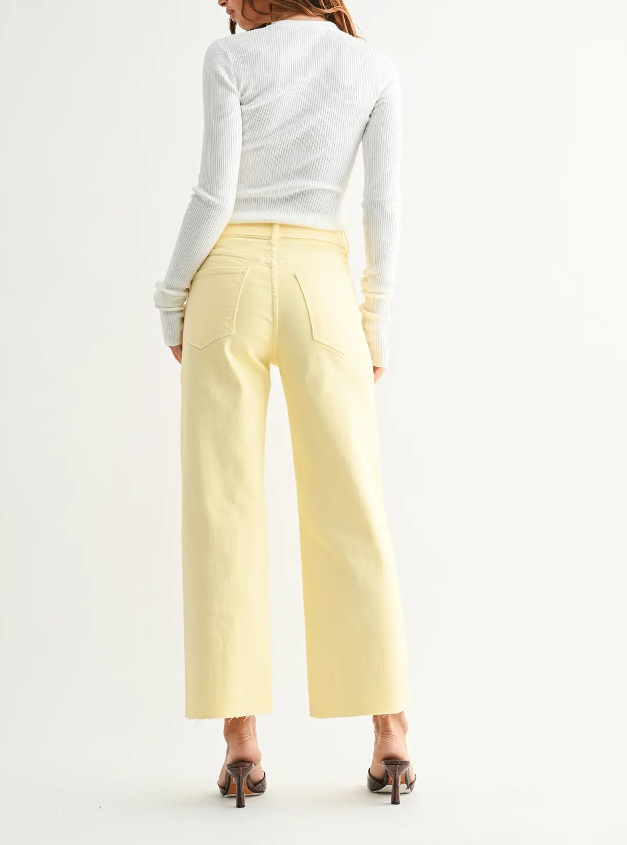 HR Utility Wide Leg Jean Yellow