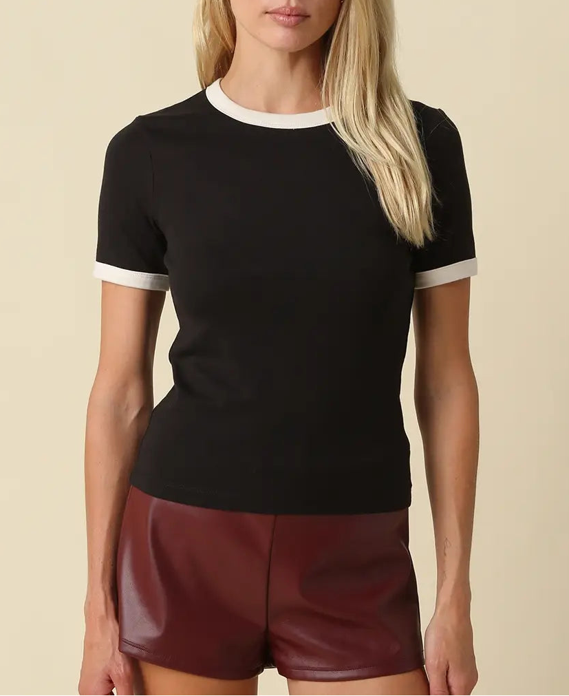 Ivy Crewneck Tee Black