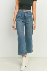 Meredith Med Wide Leg Jeans