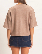 The Effortless Button Cardigan Taupe