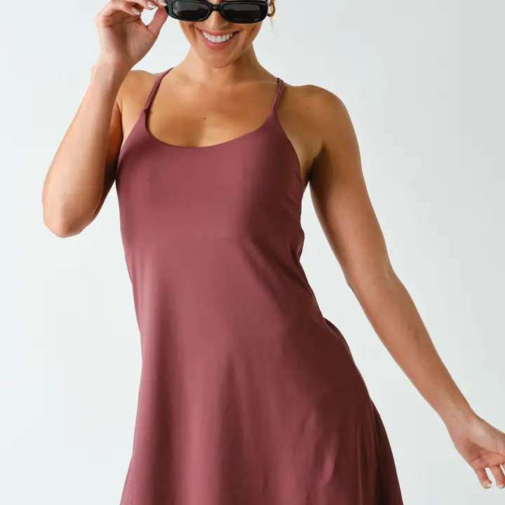 The Remi Active Dress Rosewood