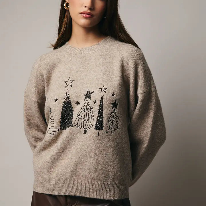 Sequin Forest Knit Sweater
