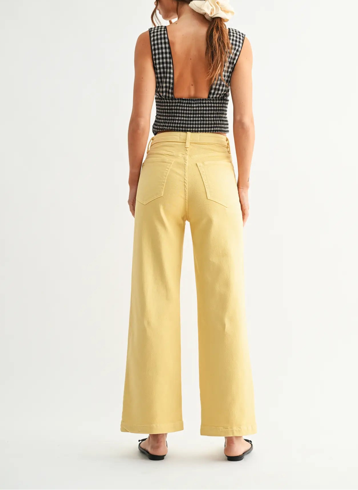 Meredith Wide Leg Lt Yellow Jeans
