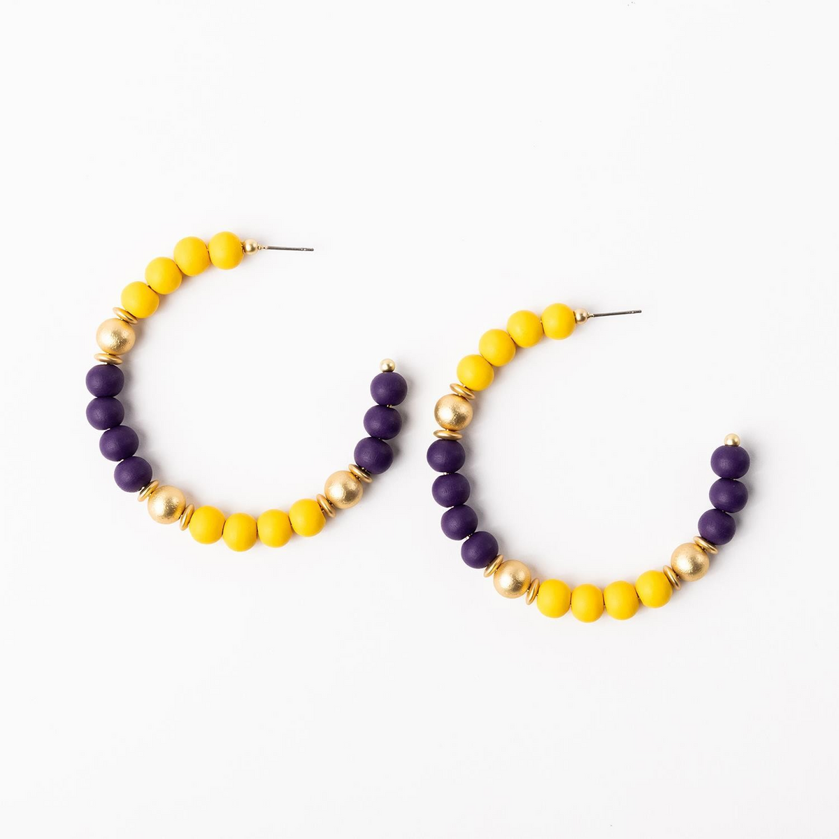 Janette Purple & Gold Earrings