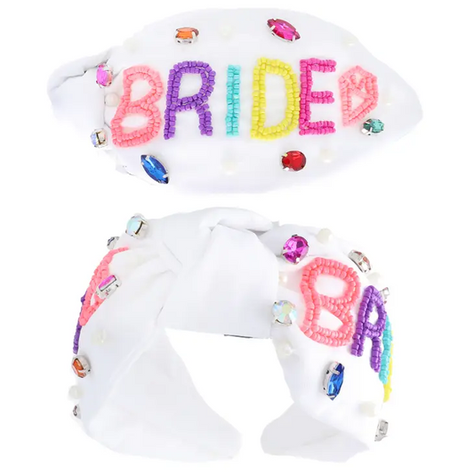 Beaded Multicolor Bride Headband