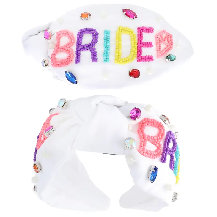 Beaded Multicolor Bride Headband