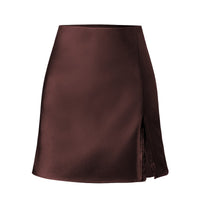 Stella Satin Coffee Skirt