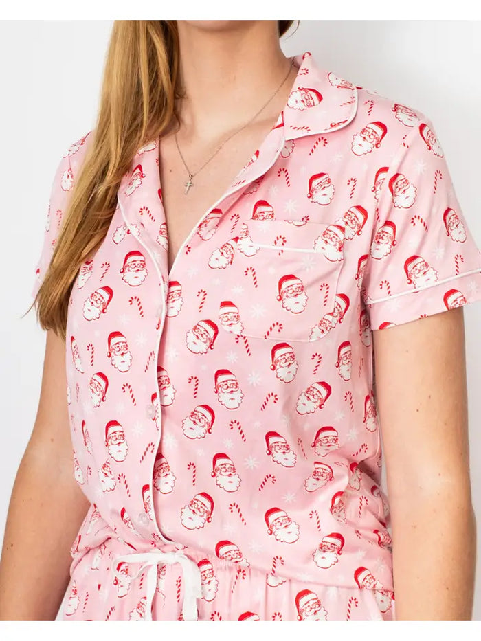 Candy Cane Cutie Button Up Sleep Shirt
