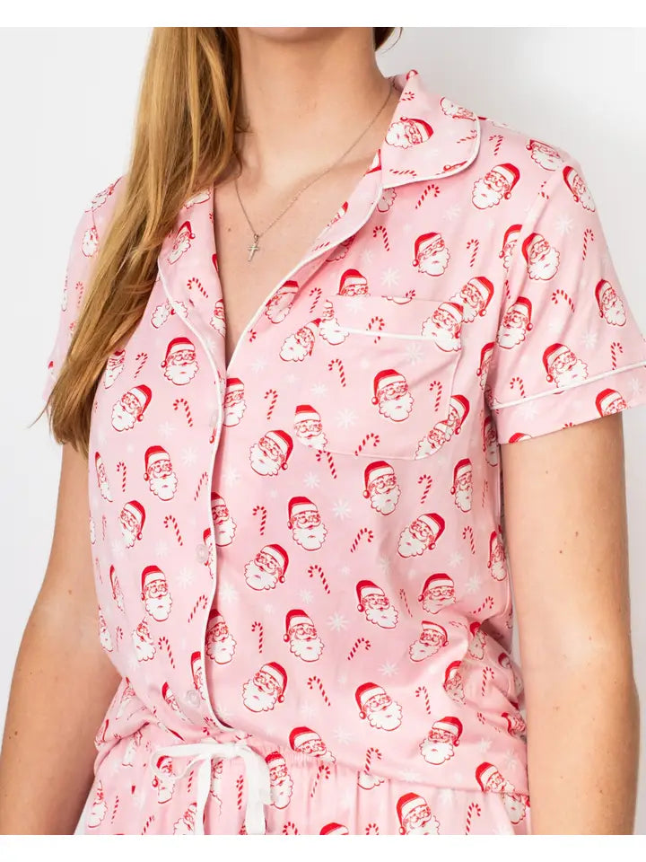 Candy Cane Cutie Button Up Sleep Shirt