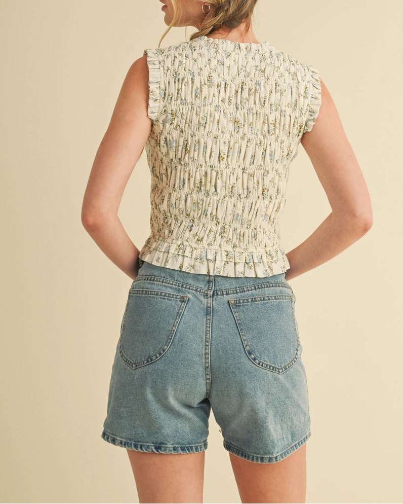 The Meadow Tie Front Top
