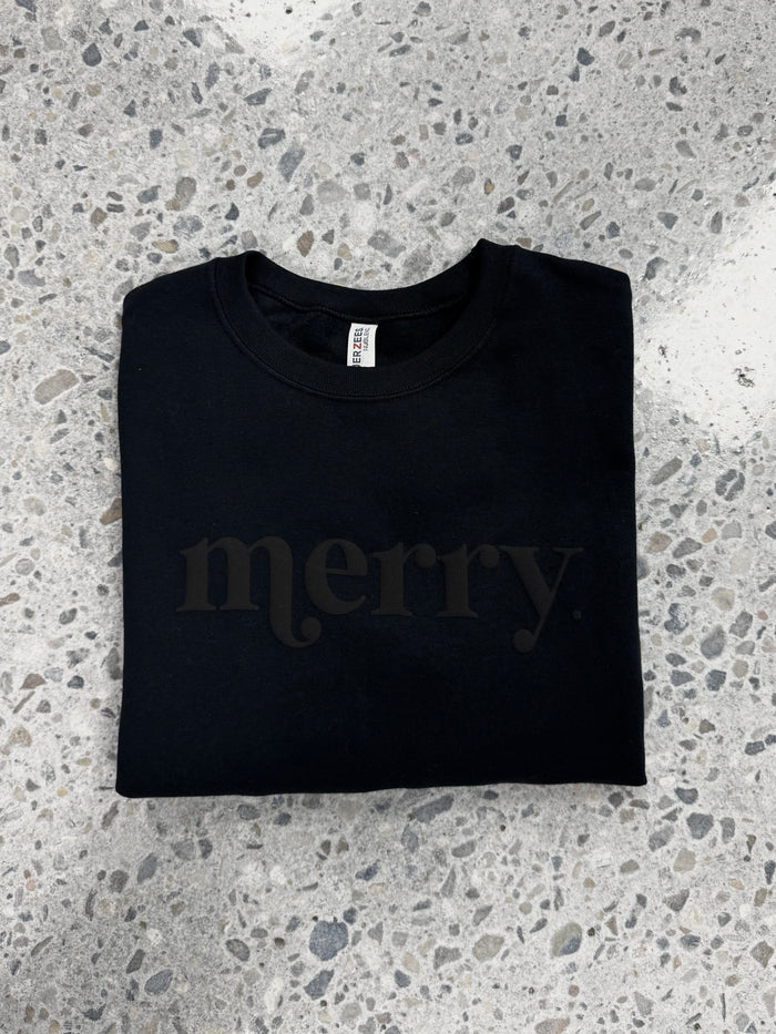 Merry Black Sweatshirt