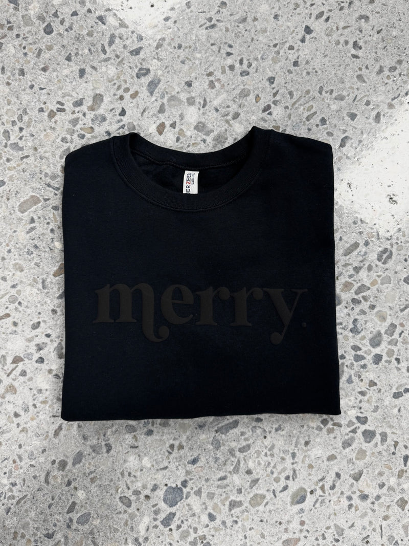 Merry Black Sweatshirt