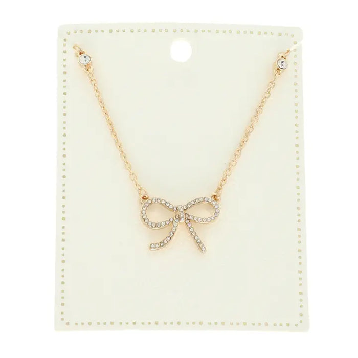 Bow Pendant Necklace