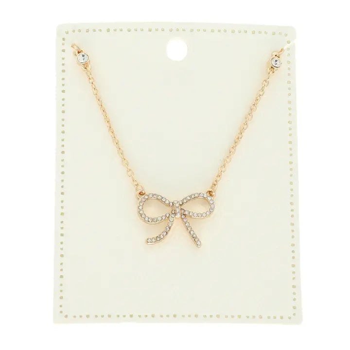 Bow Pendant Necklace