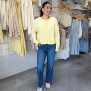The Butter Stripe Fuzzy Cardigan