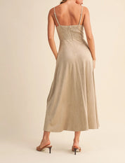 Addison Suede Midi Dress