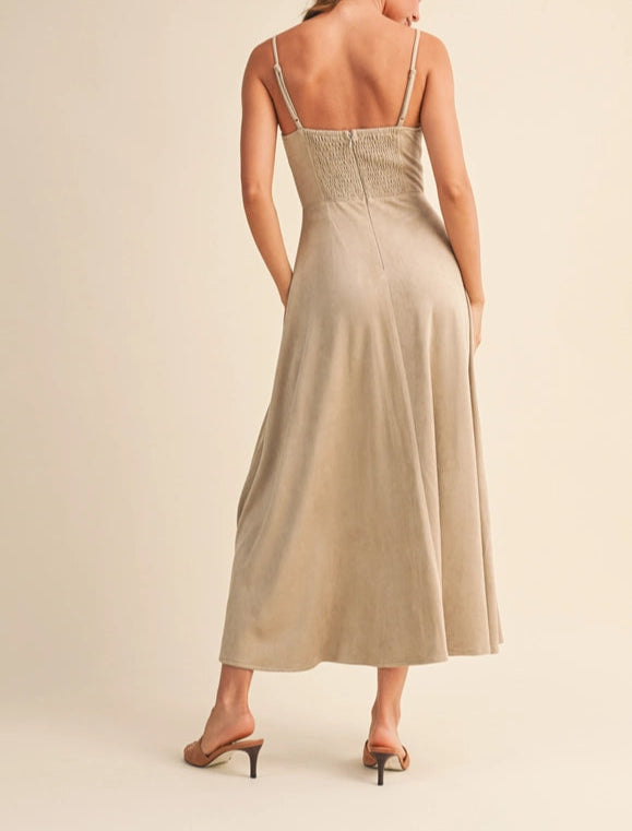 Addison Suede Midi Dress