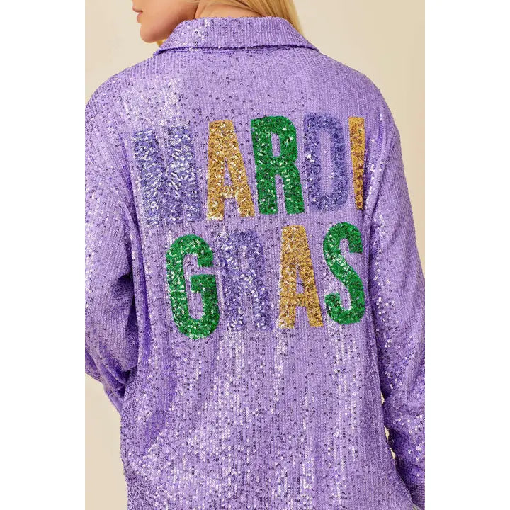 Mardi Gras Sequin Top