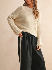 Trisha Cream Knitted Sweater
