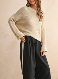 Trisha Cream Knitted Sweater
