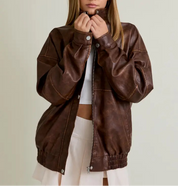 Frankie Faux Oversized Jacket