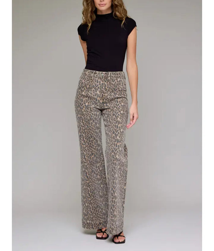 Charli Cheetah Flare Jean