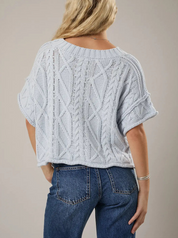 The Spring Bloom Sweater LT Blue