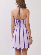 Lilac Bloom Mini Dress