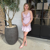 Blush Petal Ruffle Mini Dress