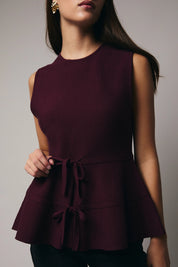 The Bow Tie Peplum Top
