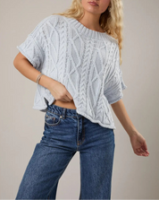 The Spring Bloom Sweater LT Blue