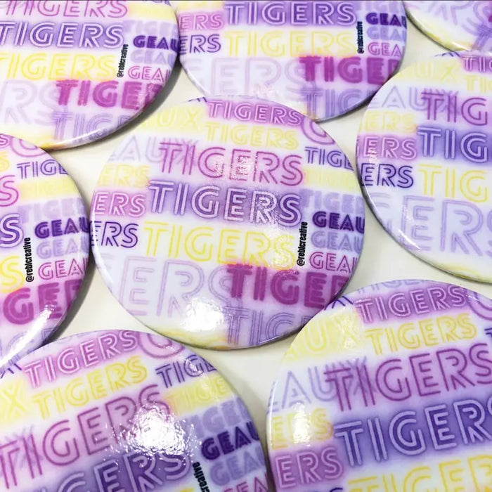 Geaux Tigers Large Button