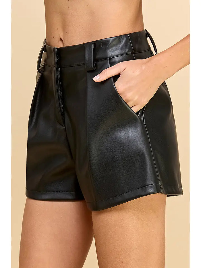 Colette Faux Leather Shorts