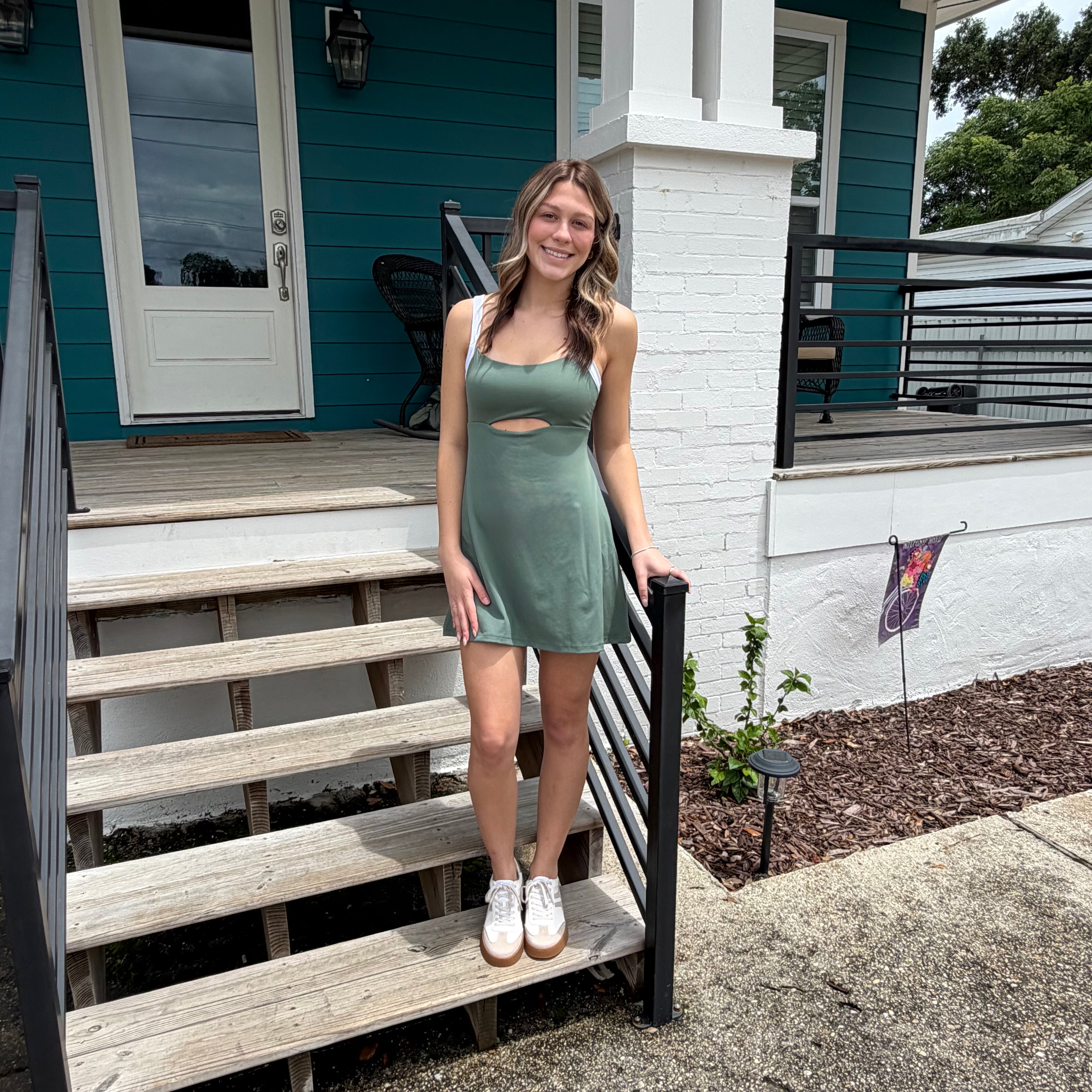 The On The Move Active Dress Olive