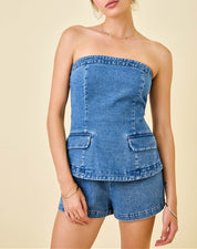 Downtown Denim Romper