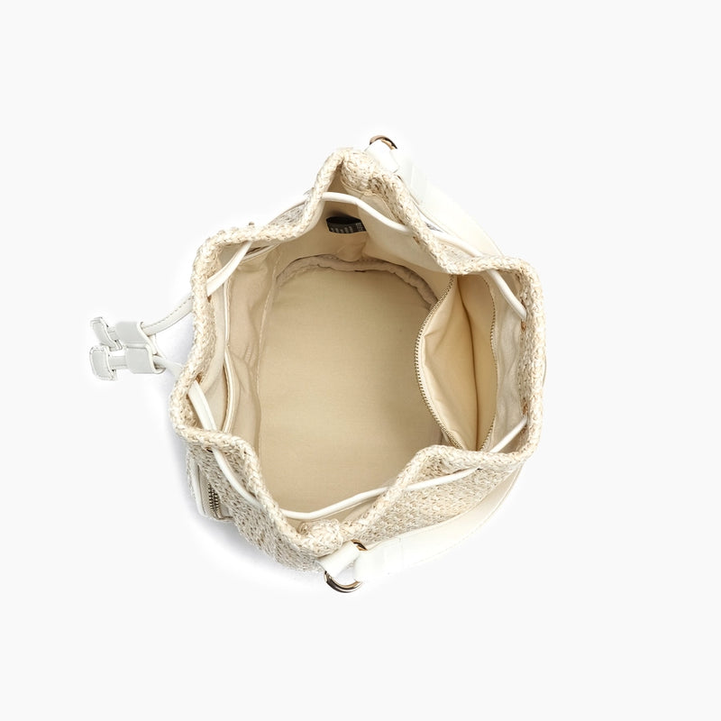 Harmony Straw Bucket Crossbody Bag