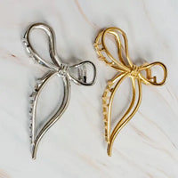 Annie Metal Bow Hair Claw 2pc Set