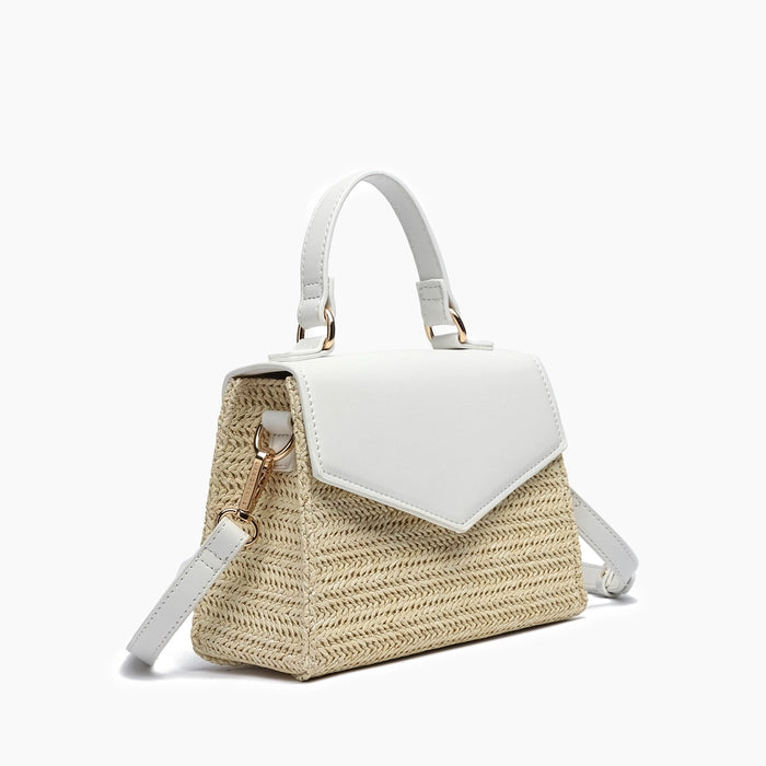 Sunny Straw Overflap Crossbody Bag