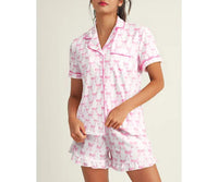 Pretty In Pink Bow Pj Set