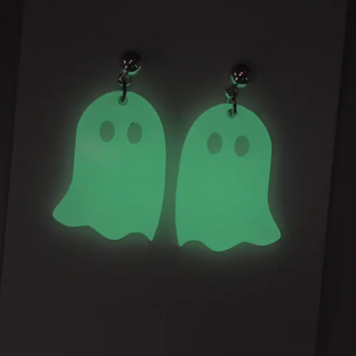 Glow In The Dark Ghost Earrings