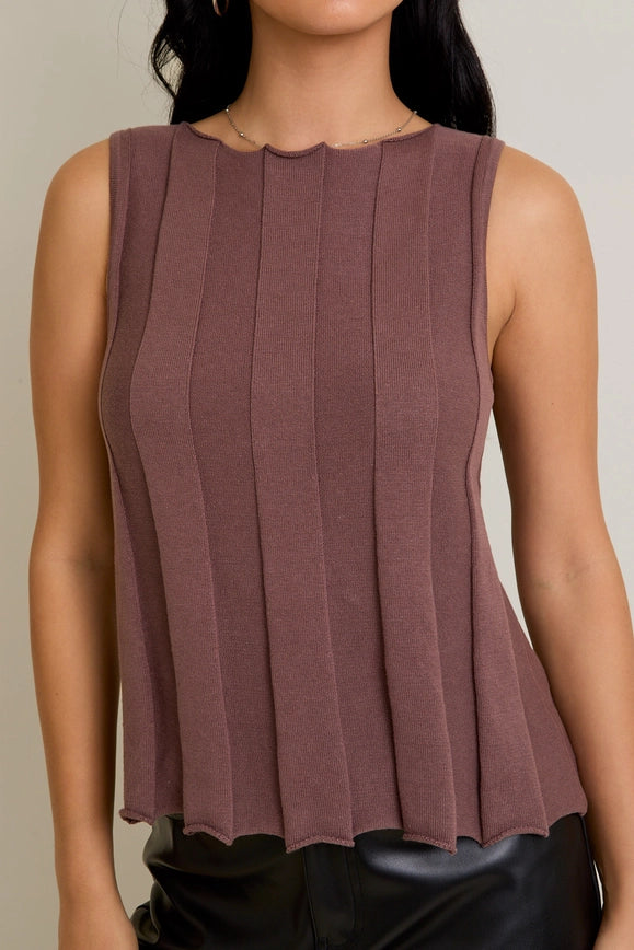 Everleigh Sweater Tank Mocha