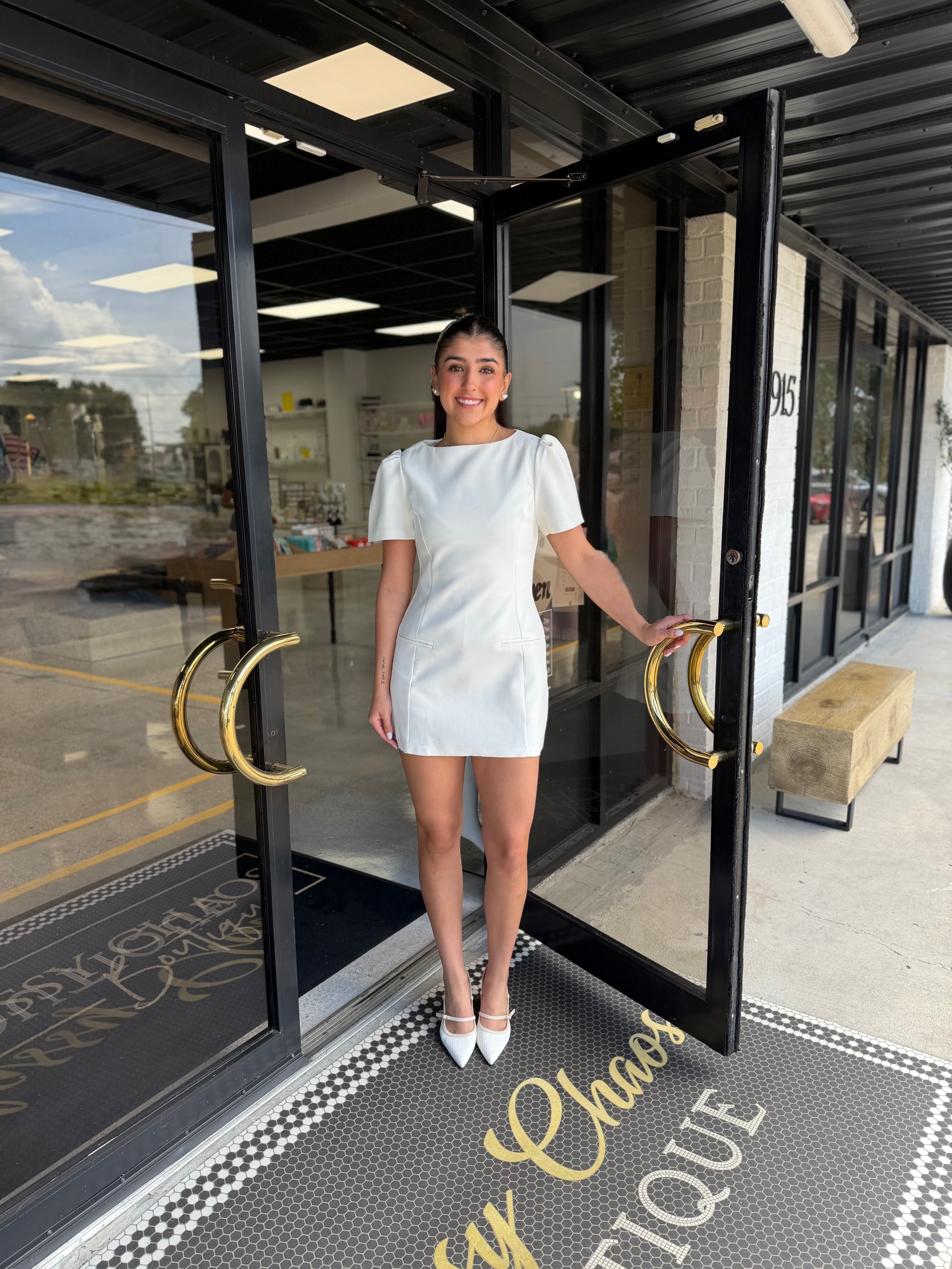 The Hampton Mini Romper White