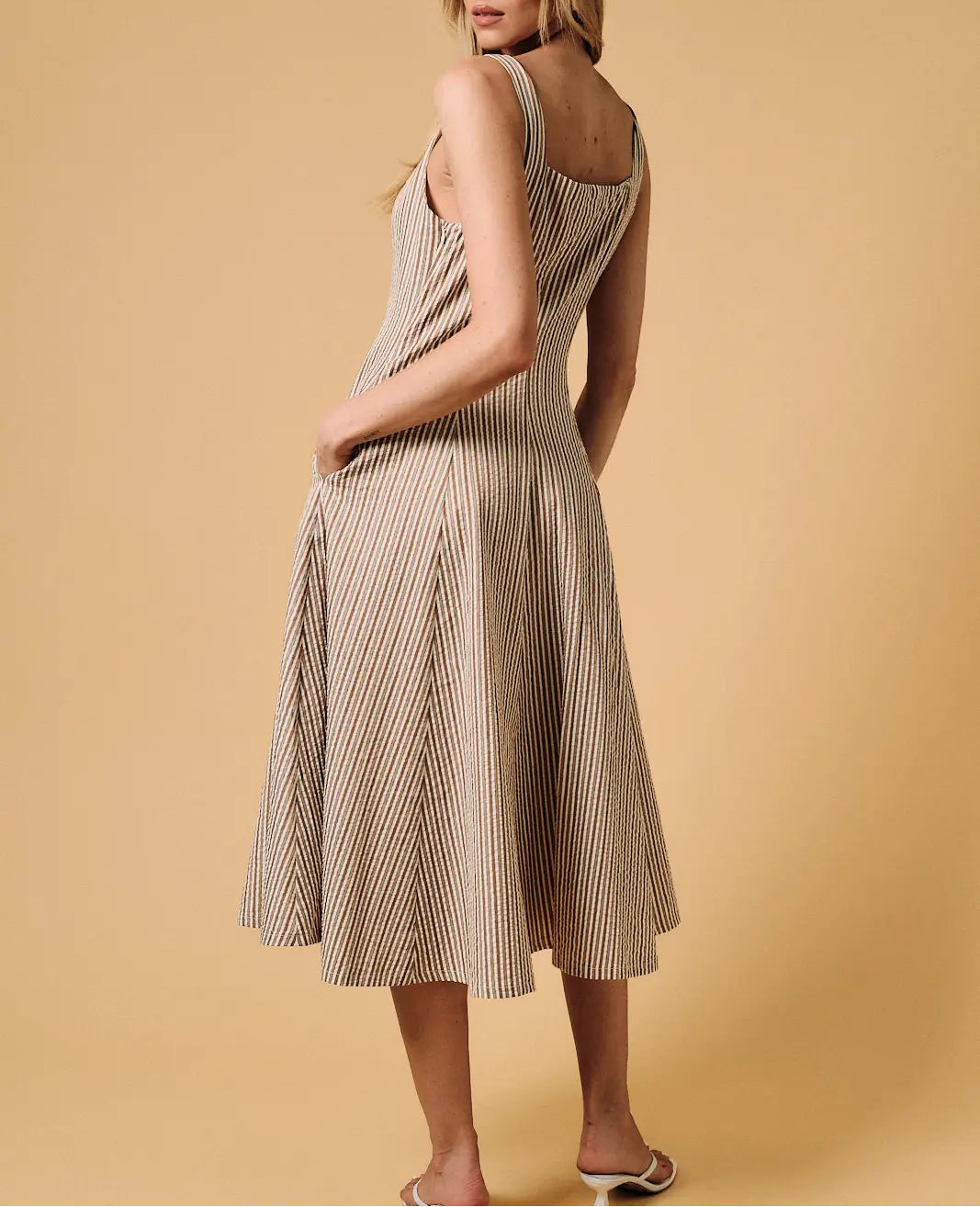 The Savannah Stripe Midi Dress