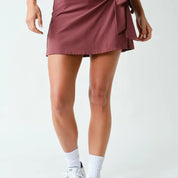 The Remi Active Wrap Skirt Rosewood